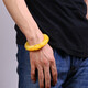 Yuze Baltic Chicken Oil Yellow Beeswax Bucket Beads Single Circle Bracelet Old Beeswax Amber Bucket Beads Special-shaped Bracelet for Boyfriend