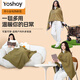 YOSHOY Electric Heated Shawl Blanket Warm Cloak Electric Heated Body Warming Blanket Multifunctional Heating Blanket Portable Electric Blanket Beige (without power bank) 150cm*80cm