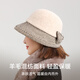 Shanghai Story 2025 New Hat Wool Fisherman Hat Warm Basin Hat Women's Ear Protection Thickened Retro Gift Box Dance Shirt Singing Fan - Off-white Adjustable (53-57CM)