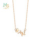 Chow Sang Sang 18K gold rose gold three-dimensional butterfly color gold necklace 91093N45 cm