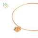 Chow Sang Sang 18K rose gold mint five-pointed star rose gold color gold bracelet women's K gold bracelet 91600B 19 cm
