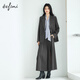 Evely Jiang Xin endorses basic silhouette V-neck streamer shoulder-covered pleated cuffs pearl button fashion top 2025 autumn suit Ice cold blue S 80-105Jin [Jin equals 0.5 kg]