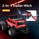 Bigfoot alloy mini remote control car off-road climbing desktop rc ultra-small car toy children's four-wheel drive drift silver Hummer 1 hour battery life_four-wheel shock absorber alloy body mini remote control front and rear lights + USB charging cable + gift box