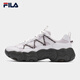 FILA official women's shoes Cat Claw 6 dad shoes sneakers 2025 autumn new shoes thick-soled casual shoes light gray purple/lavender-GA 37.5