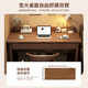Quality solid wood narrow desk simple home office desk desktop computer desk small apartment writing desk student bedroom study table walnut color single table 80x40*75cm