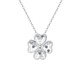 Jinzhifu four-leaf clover platinum necklace pendant women's love platinum clavicle chain set chain for girlfriend and wife Valentine's Day gift, about 4.6 grams (refund for more)