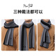 LangSha scarf men's scarf wool blended autumn and winter thickened and warm high-end gift box for elders, fathers and boyfriends