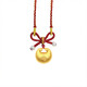 Wanke decorated with au999 gold fat blessing pendant gold necklace women's gold transfer beads imitation gold safety lock baby small fat blessing about 1 gram red rope necklace gold wrapped with silver