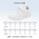 Warrior (Warrior) children's white shoes boys casual shoes girls board shoes campus sports shoes WZ(CL)-0238 white 34