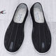 Inline lift autumn old Beijing cloth shoes men's retro Chinese style breathable, anti-odor and anti-slip handmade sprinkler shoes, layered bottomed Taoist old man shoes 13660 black 42