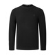 Septwolves Shopping Mall Same Style Men's Pullover Cardigan Round Neck Men's Commuting Versatile Warm Thick Sweater 001 (Black) 5XL 195/108A
