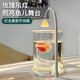 Round household transparent small fish tank desktop 4K ultra-clear desktop fish tank decoration ornamental one-piece desktop ecological aquarium turtle tank goldfish tank blue diamond pearl coral package