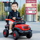 Chibeixing Children's Electric Car Stroller Four-Wheel Remote Control Off-Road Vehicle Male and Female Baby Birthday Gift Toy Car Can Seat Dual-Drive Remote Control - Flame Red (Push Handle)