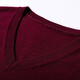 XJSGS international men's high-end brand wool vest men's light luxury heart V-neck knitted wool inner layering shirt high-end dark red spot XL recommended 130-150Jin Jin equals 0.5 kg