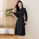 Ehangy Luxury High-End Brand Dress для женщин 2025 Осень Осень Новый драпированный темперамент Слим и высококачественная красивая юбка кирпич Red M