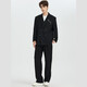 DK high-end men's suit suit men's casual loose handsome performance suit dress suit jacket engagement wedding suit forest black single jacket S (100-115Jin Jin equals 0.5 kg)