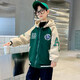 Children's clothing, boys' autumn jackets, spring and autumn models, 2025 new style, medium and large children's street boys' autumn style clothes trend WX-Xin136 black plus velvet style 160 (recommended within 155 cm)