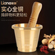 Lianna brass solid garlic pounder copper cup medicine cup Chinese medicine pound medicine jar medicine bowl kitchen grinder medicine jar jar grinding extra thick brass garlic pounder small size free 4-piece set