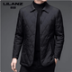 Lilang Men's Cotton Jacket Winter Lightweight Warm Lapel Middle-aged Cotton Jacket Business Men's Jacket Cotton Jacket 9602 Navy Blue L 170