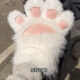 Beijing carefully selected cat claw gloves for cycling to keep warm in winter, thickened and cold-proof plush animal claws, Halloween cospiay decoration, squeaking cat claw gloves, two pieces