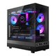 先马（SAMA）惊鸿屏显版 黑色ATX海景房游戏电脑台式机箱 硬件状态显示/270°全景/支持360水冷/9风扇位/Type-C