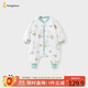 Tongtai (TONGTAI) baby autumn and winter double-layer sleeping bag pure cotton baby split-leg one-piece pajamas children's anti-jump and anti-kick quilt green M