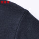 Hengyuanxiang 100% pure woolen sweater for men in autumn and winter new short-sleeved T-shirt for middle-aged and young people half-sleeved sweater knitted bottoming shirt for men black L 175/92A(110)