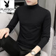 Playboy (PLAYBOY) Modal Half Turtle Collar Long Sleeve T-shirt Men's Spring and Autumn Thin Slim Fit Solid Color Bottoming Shirt Mid-Collar Autumn Clothing for Men Black/M Recommended 85-100Jin Jin is equal to 0.5 kg