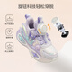 Hello Kitty children's shoes girls' cotton shoes Kuromi children's winter warm sports shoes luminous light shoes 6009 purple 26