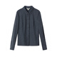 JUZUI Commuting Workplace Lapel H-Shaped Short Wool Shirt Women 2025 Winter New JWFD60104 Dark Gray XL