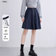 百图betu女装2025秋季新款半身裙及膝淑女早八战裙不易皱裙子2508T66 藏青 S