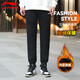 Li Ning fleece sweatpants men's 2025 autumn and winter new warm and cold-proof leggings sweatpants comfortable casual loose long pants for men
