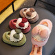 Winter children's cotton slippers for girls and princesses, non-slip EVA warm plus fluffy bow, small and medium-sized children's cotton slippers, upgraded version of environmentally friendly material pink (heel included) 12 28/29 size (inner length 17CM, no rear elastic band