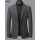 Lilang Men's Suit Jacket Men's Autumn Middle-aged Men's Business Casual Wool Suit Dad's Uniform Jacket 631 Dark Red 2XL 185/100