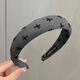 Miao Yijia gray polka dot headband women's high skull wide-brimmed hairpin headwear high-end western style fashionable headband 2025 new gray headband 2 pieces polka dot + bow 3cm