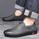 Zapatos de cuero de libélula roja para hombres 2025 nuevos zapatos casuales de negocios otoño transpirable para hombres zapatos de caza de vaca suave zapatos de papá de cuero genuino de mediana edad caki 6198 39
