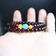 Yuze New DIY Natural Amber Blood Amber Ball DIY Double Circle Bracelet Bracelet Selected Amazon Stone Accessories Fashion