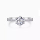 I Do platinum pt950 diamond ring micro-set six prongs 1 carat cultivated diamond proposal wedding ring gift for girlfriend and wife micro-set six prongs 50 points diamond size 15