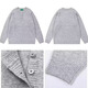 Porphyry Gray Henley Neck Long Sleeve Sweater Men's 2025 Winter Korean Button Round Neck Warm Sweater Men's Dark Gray XL