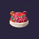 Cheers SH Northeast big floral cloth landowner hat men's winter warm plus velvet ethnic style street cute ears melon skin cotton hat red M 56-58cm