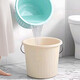 Household solid color laundry thickened water storage bucket student plastic bucket set dormitory bath universal simple storage bucket green BW2055 youth basin