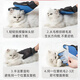 Qiaran Japanese cat grooming gloves to remove floating hair and remove artifacts, pet cleaning and anti-biting cat combs, combing cat supplies, 96% of customers choose pet floating hair removal gloves-blue 1 pair
