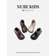 NUBEKIDS Genuine Leather British NUBEKIDS Children's Shoes Girls' Cotton Shoes Fashionable Autumn and Winter New Plus Velvet Girls Martin Boots Black Genuine Leather Plus Velvet Model 19