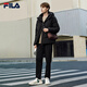 FILA Official Men's Down Jacket 2025 Winter Fashion Casual Comfortable Warm Hooded Jacket
