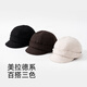 FANCET Hat Women's Autumn and Winter Style Elegant Beret Simple Temperament Showing Face Little Fisherman Hat Warm Peaked Hat for Mom