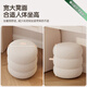 Tinymiya white round stool makeup stool lamb velvet stool with storage cream style dressing table girls bedroom pier stool 35cm lamb velvet round stool