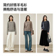 ESE-Y Yiyang 100% wool sweater for women 2025 autumn and winter new round neck versatile casual slimming thickened bottoming sweater milk coffee color M
