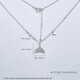 Laofu gold platinum necklace pt950AB chain fish scale love fish tail set chain for women as a birthday gift for girlfriend and wife, about 5.03g