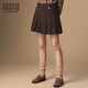 Teenie Weenie Bear Women's Skirt 2025 Autumn New Temperament College Style Simple Embroidered Pleated Skirt Brown Pre-sale M
