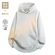 Homlean American heavyweight hooded sweatshirt autumn men's high street solid color versatile loose casual top HQ20 white gray XL